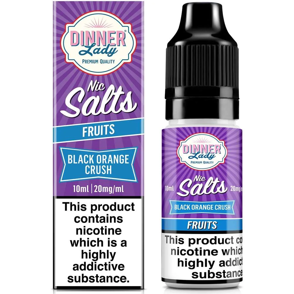 Black Orange Crush 10ml 20mg Bar Salt Dinner Lady