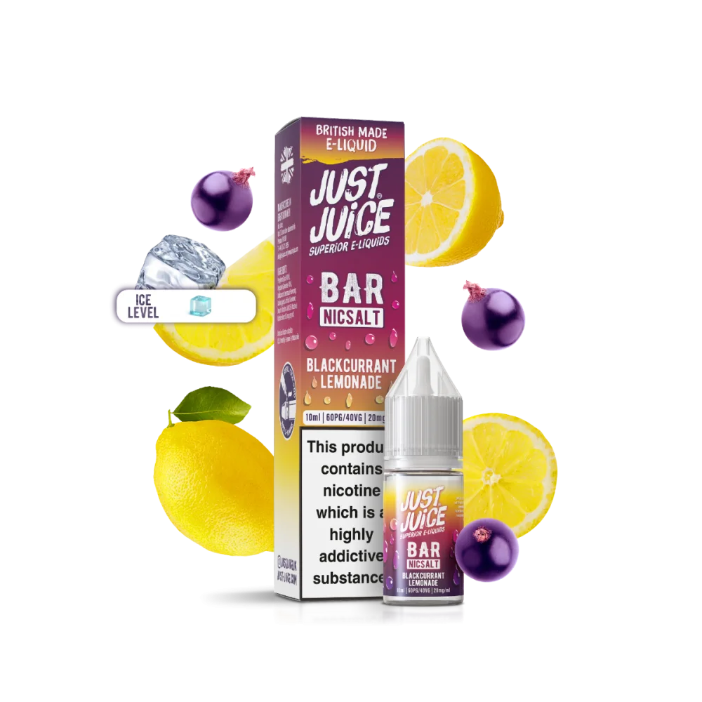 BLACKCURRANT LEMONADE 20mg 10ml BAR Just Juice