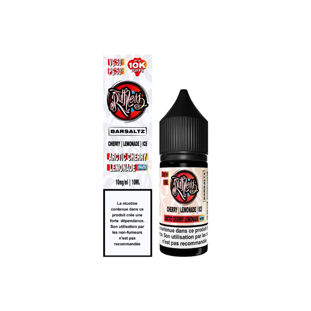 Arctic Cherry Lemonade On Ice 10ml 20mg BarSaltz Ruthless